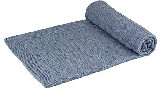 Strickdecke "Sueño" - Dunkelblau