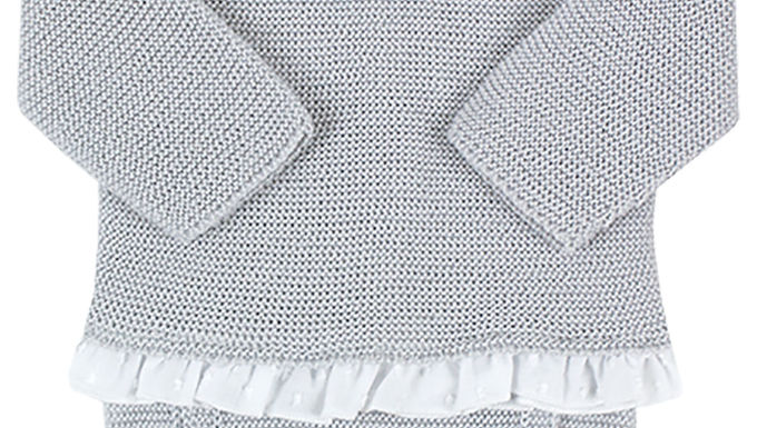 Strickset "Volantes" - Grau