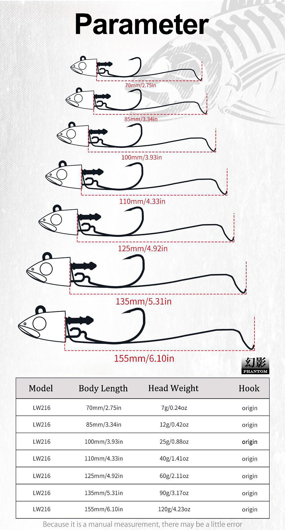 Thumbnail: Hunthouse Barre T. Minnow 7g/12g/25g/40g/60g/90g/120g Easy Shiner Soft Fishing L