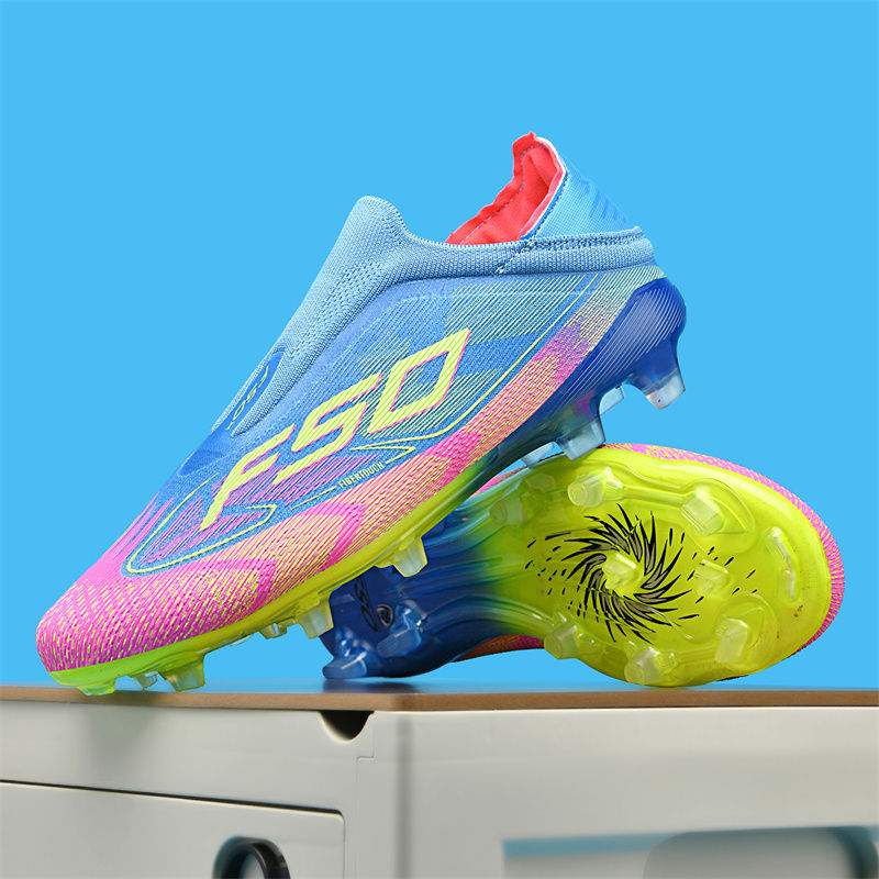 Thumbnail: New Men Football Boots Non-Slip High-quality Soccer Shoes Grass Cleats High-top 
