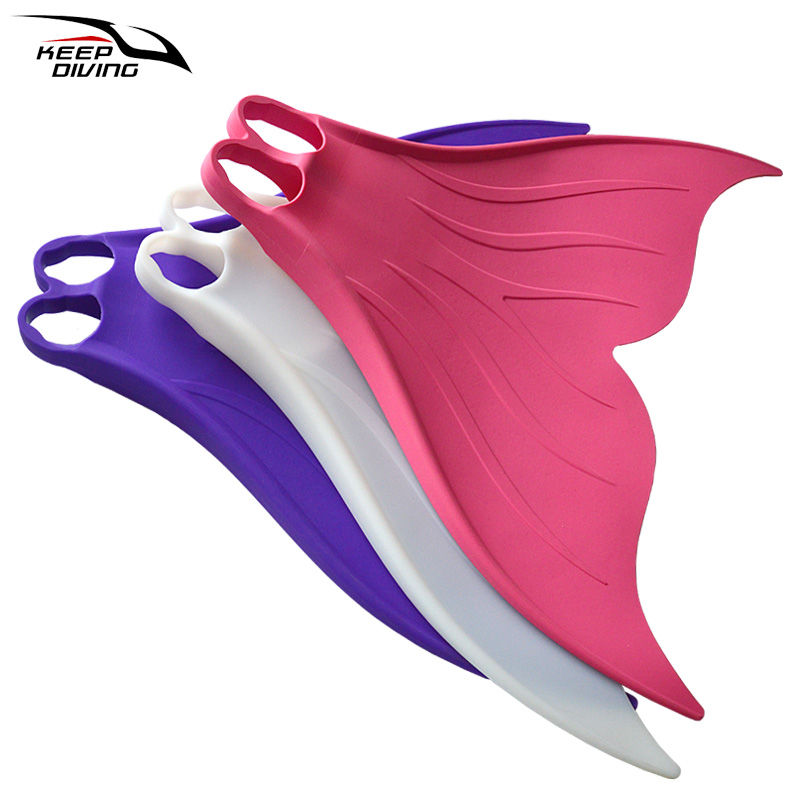 Miniaturbild: 1 Pcs Mermaid Tail Surf Fins Diving Fins Adult Swimming Flippers Silicone One-Pi