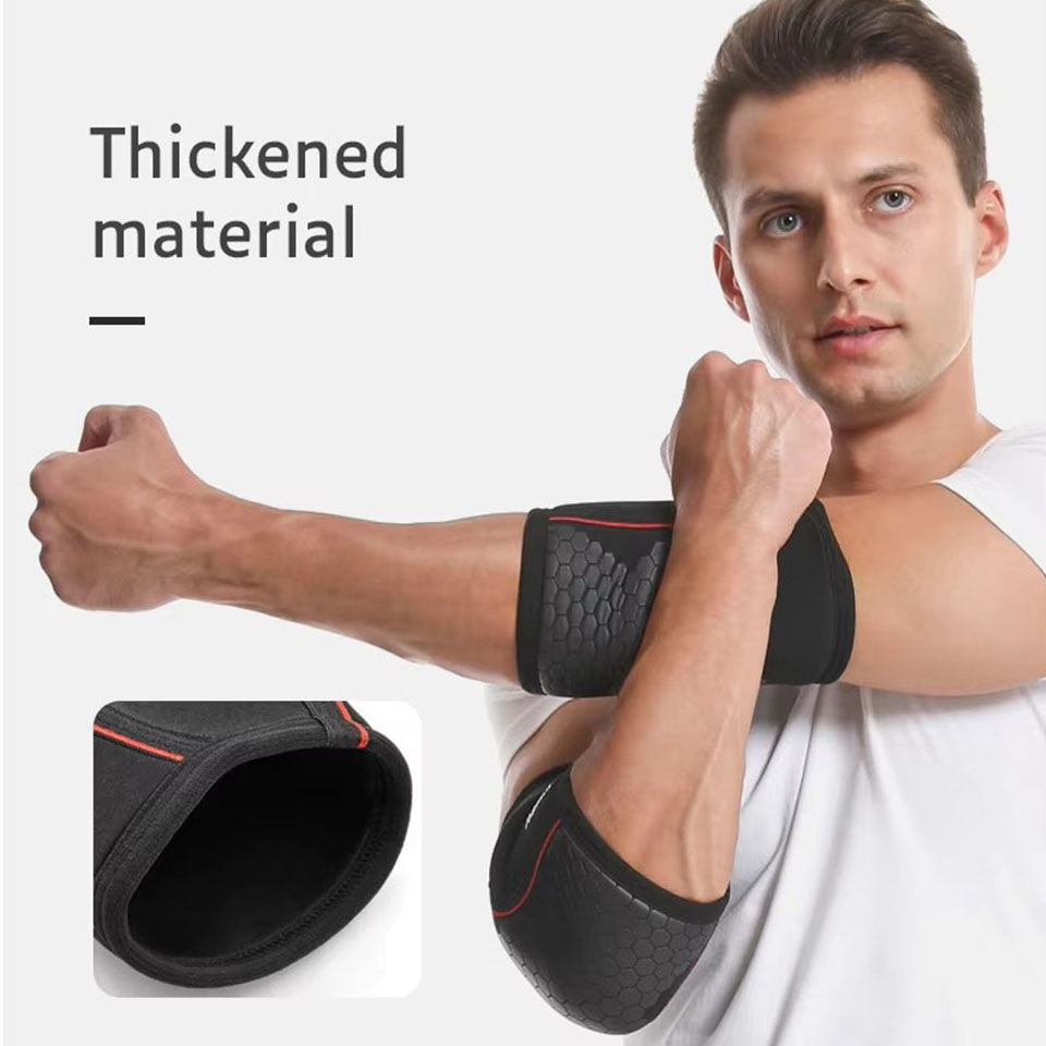 Thumbnail: AOLIKES Elbow Sleeves (Pair),Support for Weightlifting,Powerlifting,Squat,Basket
