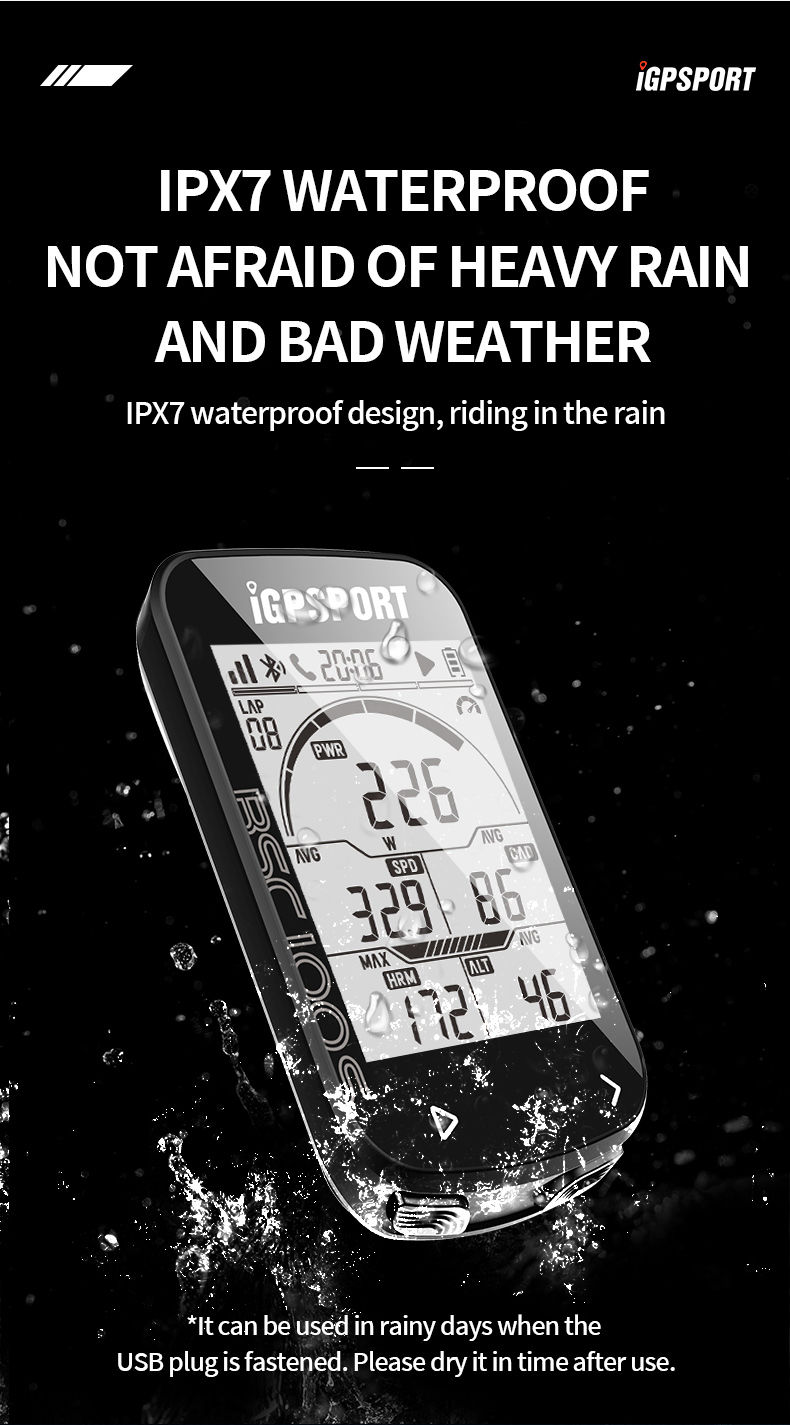 Thumbnail: GPS Bike Computer IGPSPORT BSC100S Cycle Wireless Speedometer Bicycle Digital St