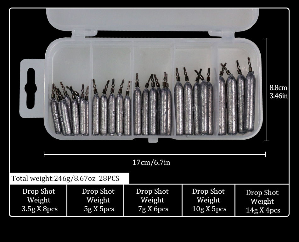 Thumbnail: THKFISH 28pcs/103pcs/123pcs Wacky Rig Weights Hooks Swivels Snaps Set Fishing Dr
