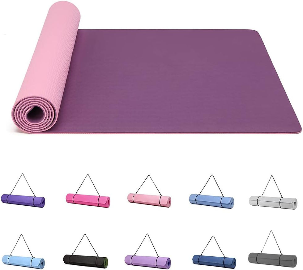 Thumbnail: Good Nite Yoga Mat Gymnastics Pilates Exercise Mat for Women Non-Slip Thick 6mm 