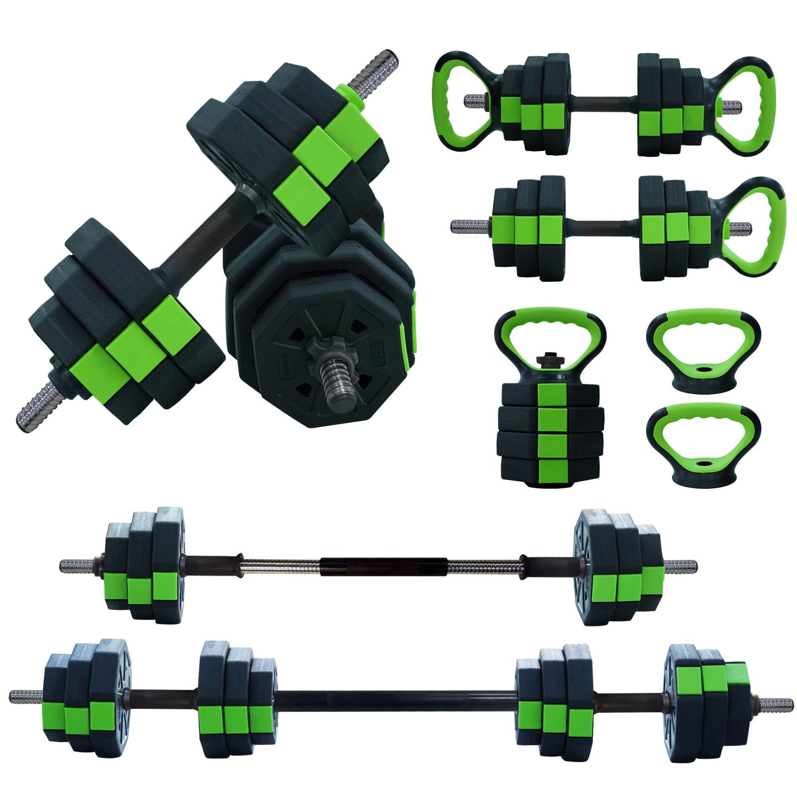 Adjustable Dumbbell Set, Adjustable Weights 44 LBS Free Weight Set for Home Gym
