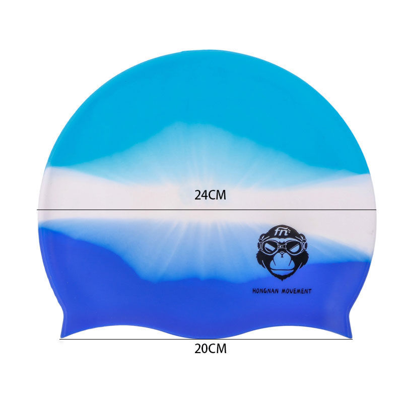 Thumbnail: Silicone Swimming Cap Waterproof Function Women Men High Elastic Flexible Hair S