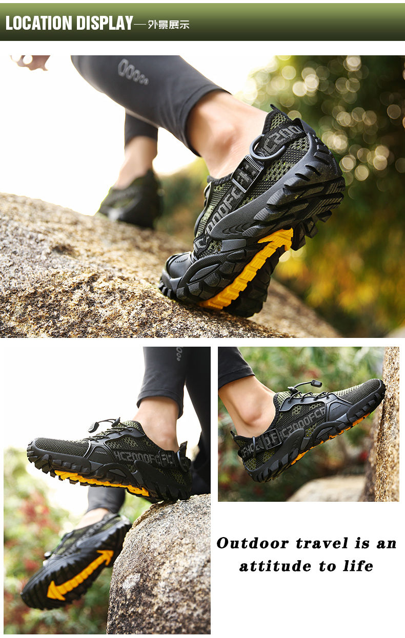 Thumbnail: 2023 Summer Men Women Trekking Hiking Shoes Summer Mesh Breathable Men Sneakers 
