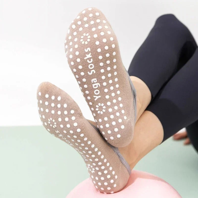 Thumbnail: 1/ 4Pair Professional Women Yoga Sock Silicone Anti-slip Ballet Pilates Socks Wo