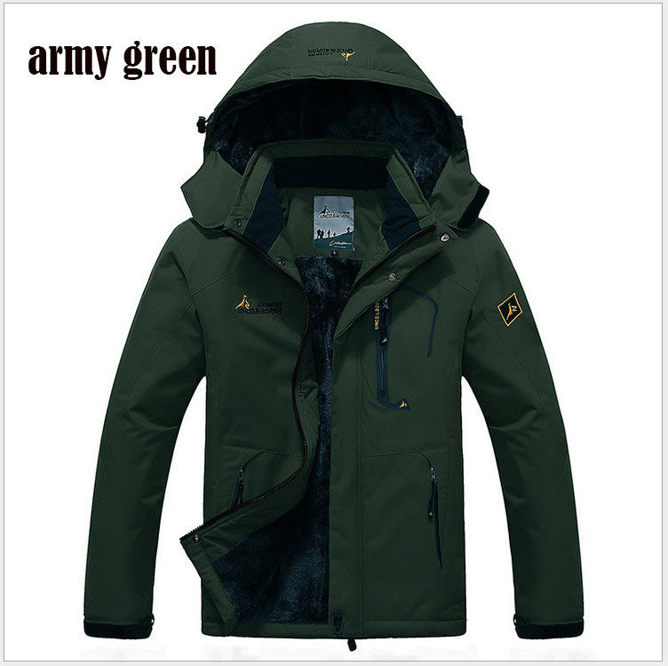Thumbnail: Winter Parka Men Windbreak Plus Thick Warm Windproof Fur Coats Male Military Hoo