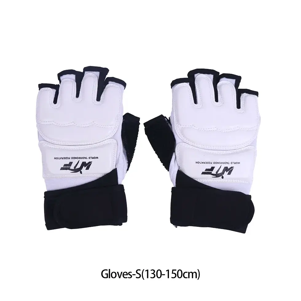 Thumbnail: 1 Pair Karate Gloves Taekwondo Equipment Half Finger Protector Boxing Hand Foot 