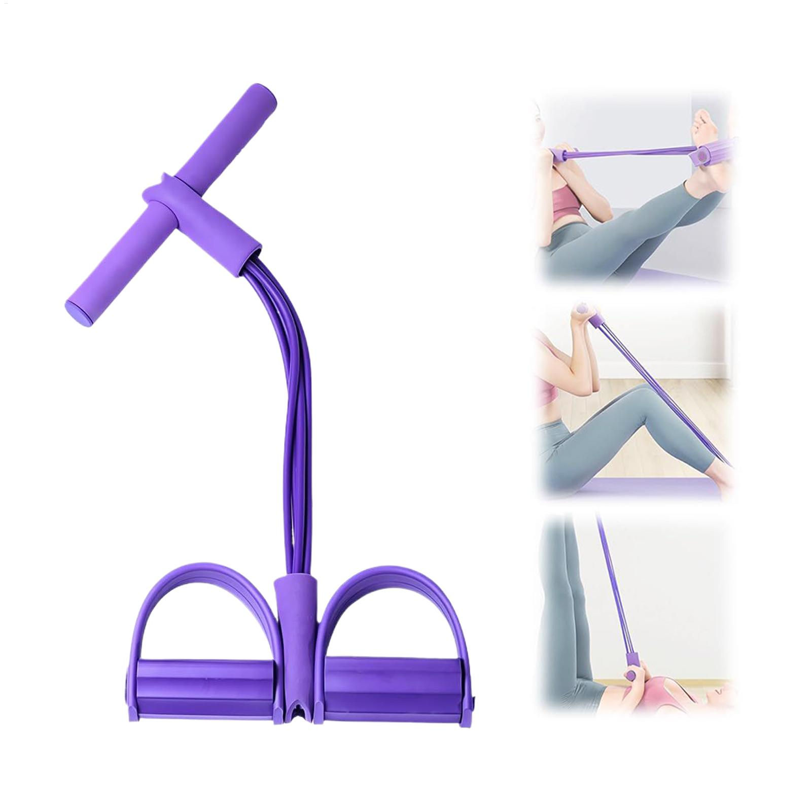 Fitness Resistance Bands 4 Tube Pedal Puller Exercise Resistance Band Handles At
