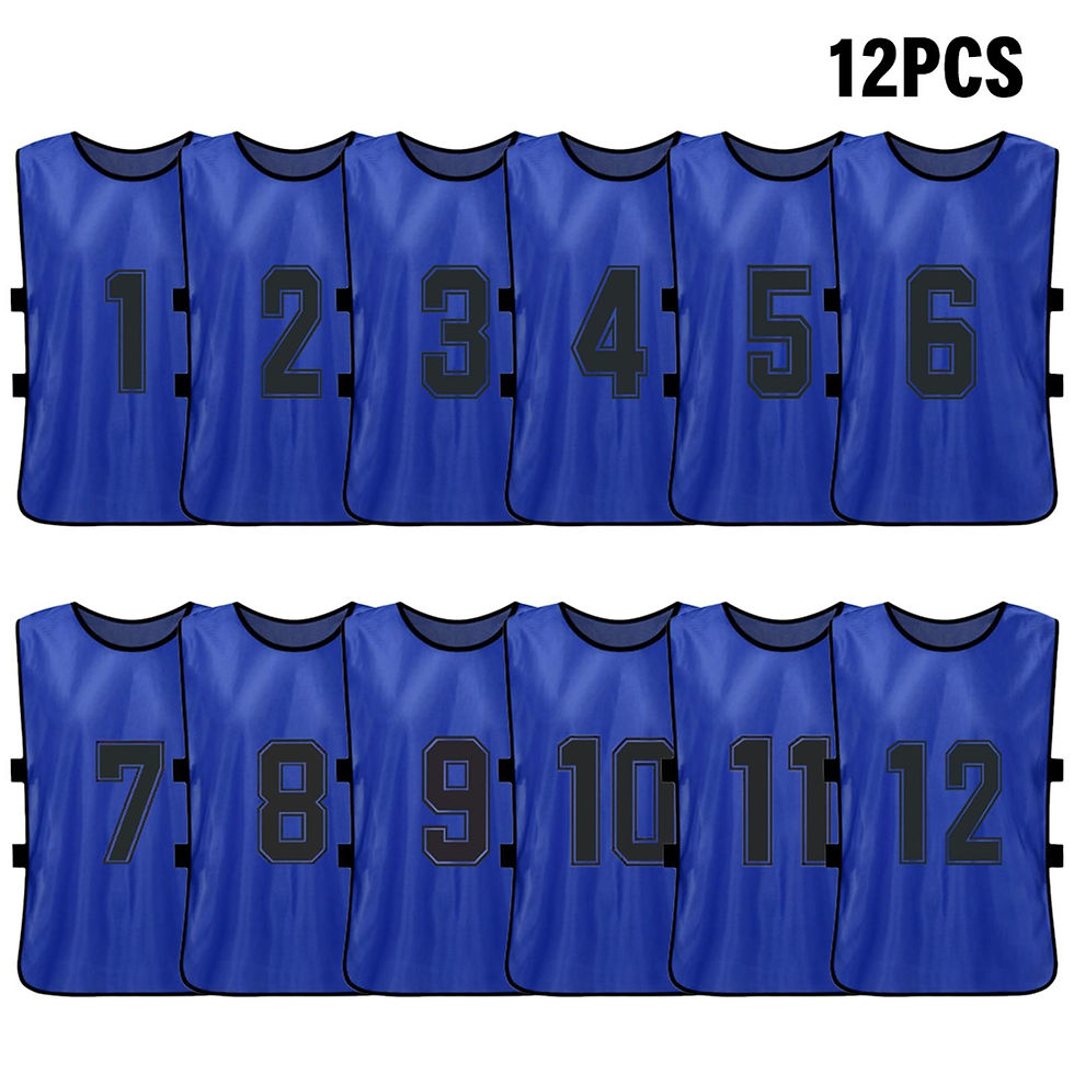 Thumbnail: 6PCS/2PCS Adults Soccer Pinnies Quick Drying Football Team Jerseys Youth Sports 