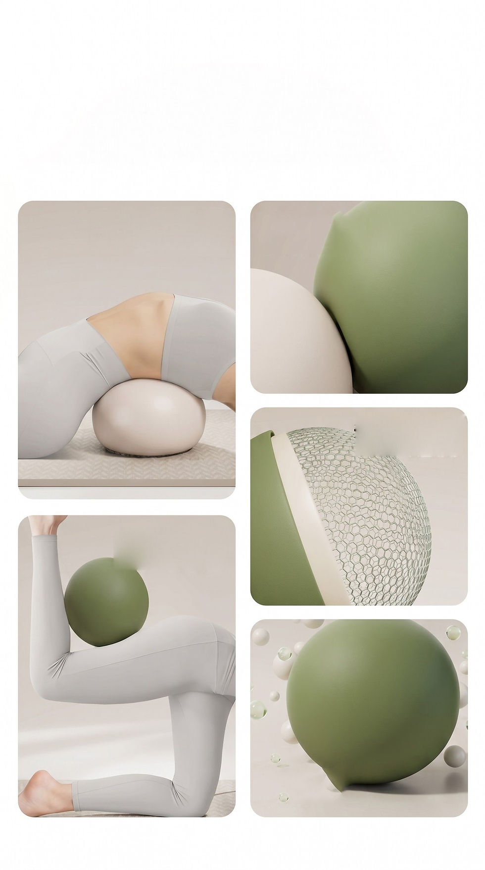Thumbnail: Women Gym Yoga Fitness Ball Thickening Type Anti-explosion Diameter 22 cm Pilate