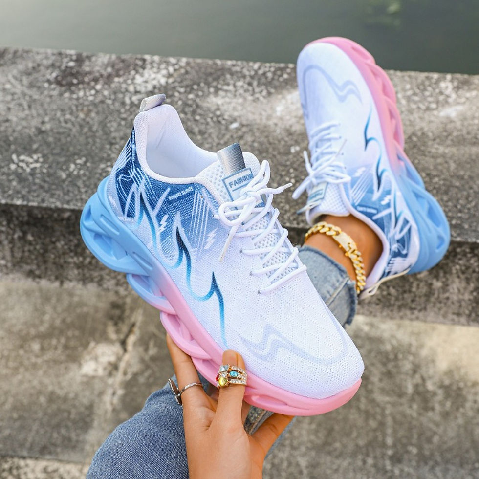 Miniaturbild: Women Casual Sports Shoes Breathable Lightweight Sneakers Anti-slip FlatsOutdoor
