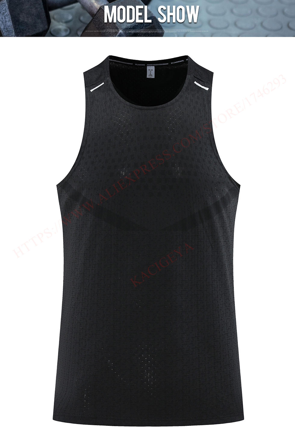 Thumbnail: Men Gym Vest Quick-Drying Mesh Breathable Summer Cool Beach Travel Undershirt Ba