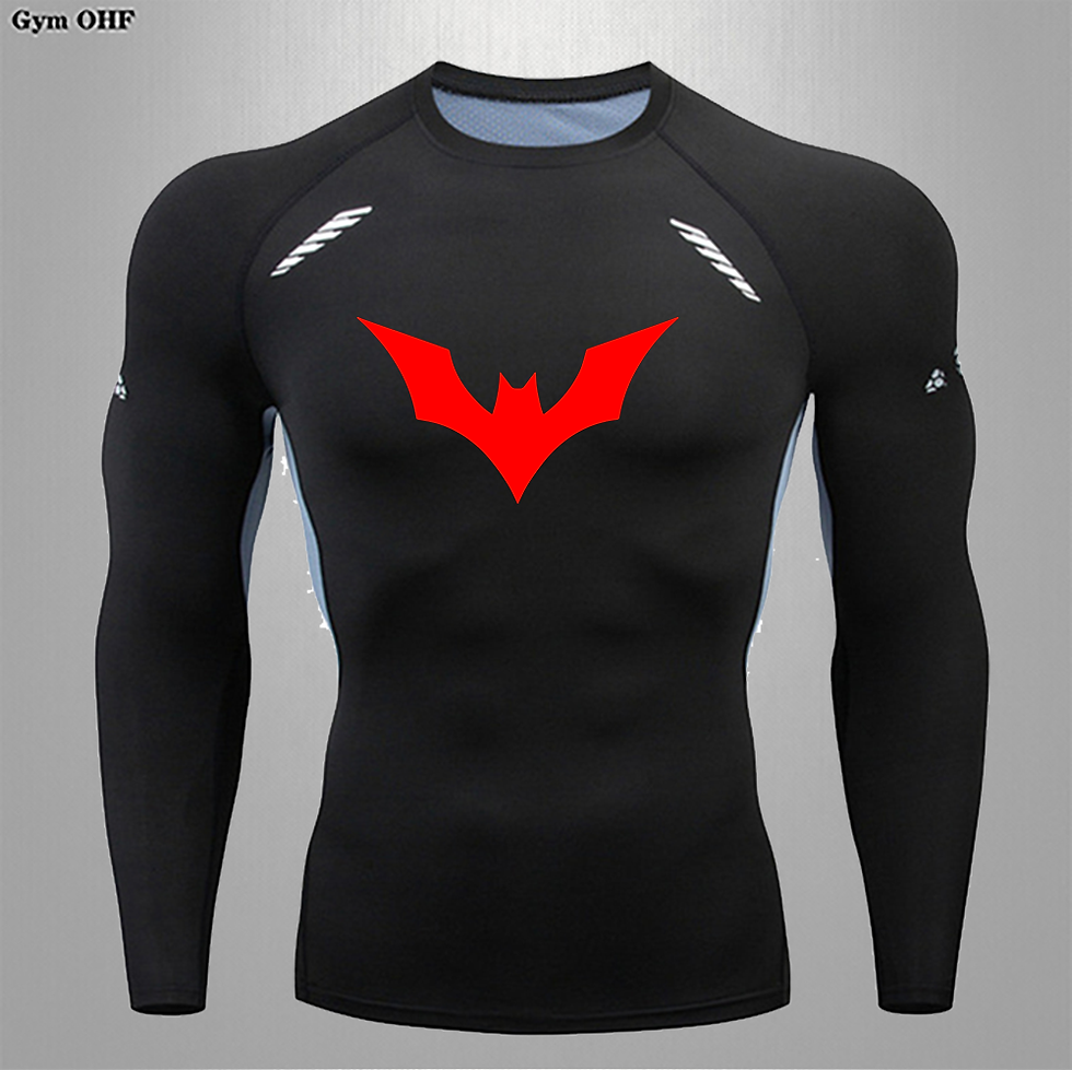 Miniaturbild: Compression T Shirt Man Quick Dry Running Gym Fitness Tight Sportswear Summer
