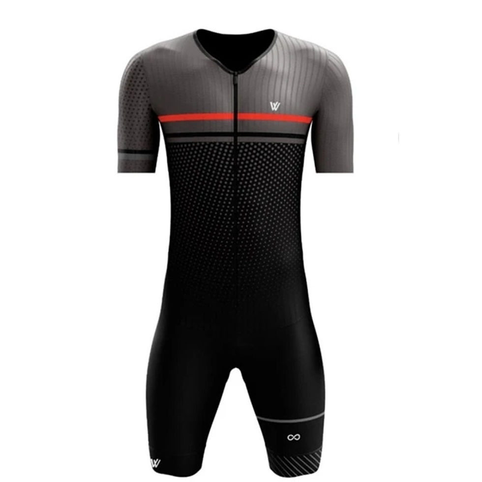 Thumbnail: Men's Elite Sleeved Triathlon Suit Short Sleeve Trisuit SpeedSuit Skinsuit Swim-