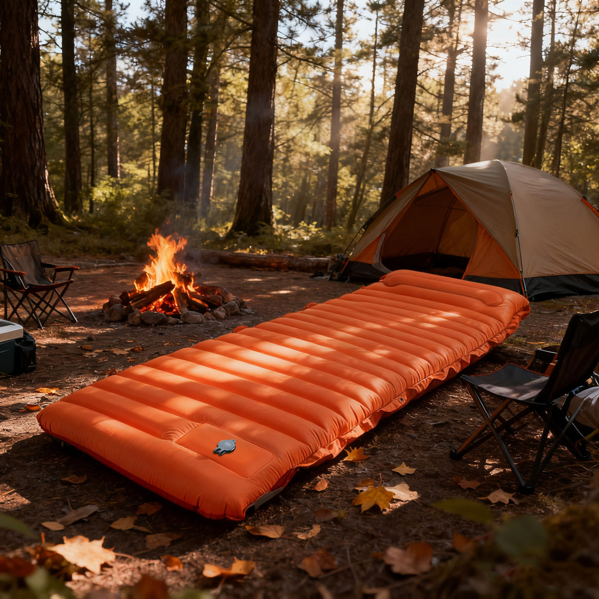 Extra Thick 4 Inch Camping Sleeping Pad Outdoor Camping Self-Inflating Mats Spli