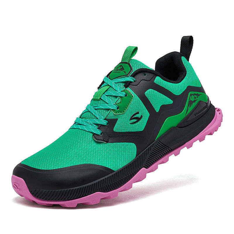 HOBIBEAR Unisex Hiking Sneakers Lace-Up Walking Shoes Outdoor Travel Artificial