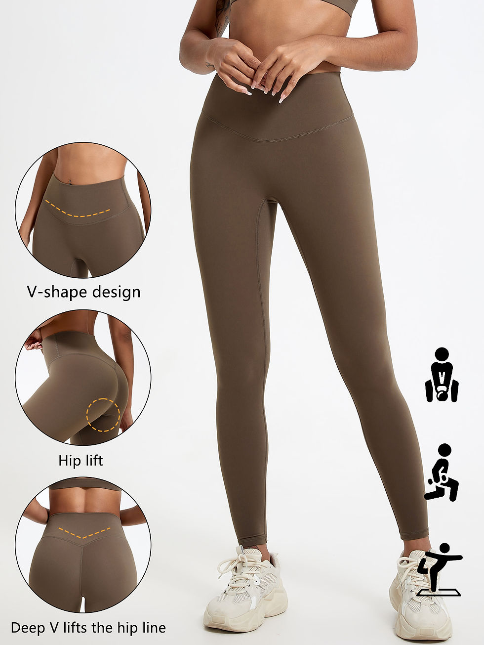 Miniaturbild: Hearuisavy Summer Super Soft Fabrics High Waist Leggings Gym Yoga Pants Running 
