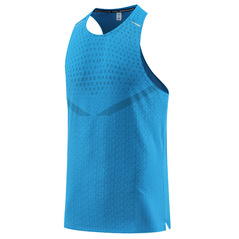Thumbnail: Men Gym Vest Quick-Drying Mesh Breathable Summer Cool Beach Travel Undershirt Ba