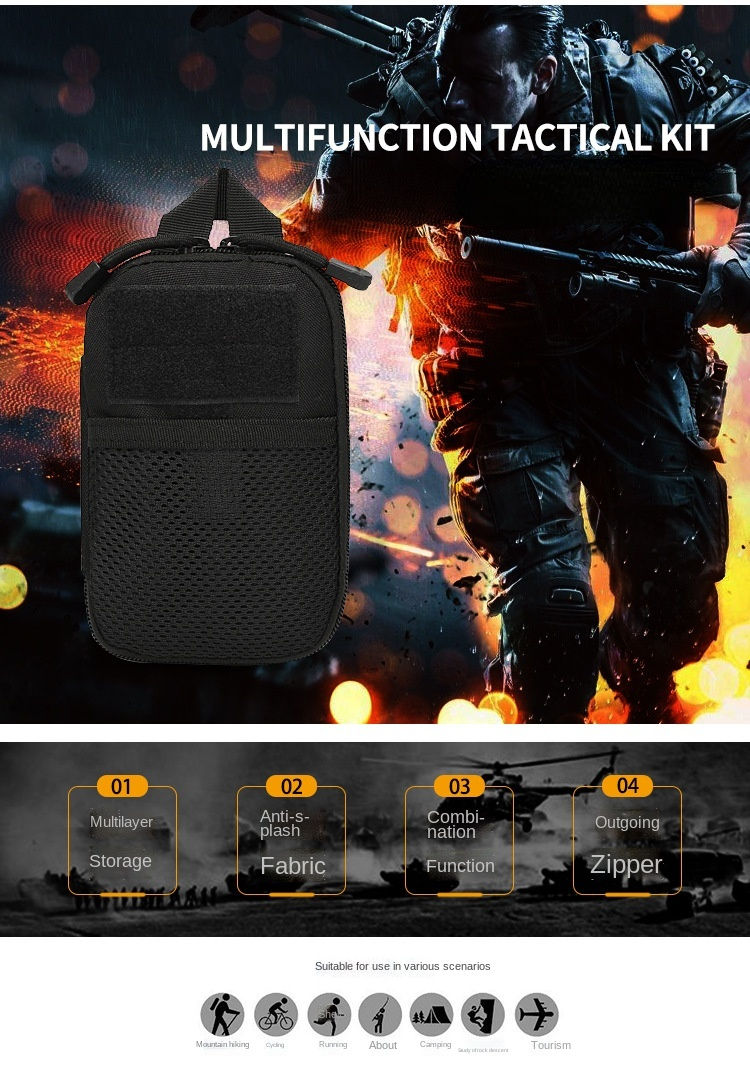 Miniaturbild: Tactical EDC Molle Pouch Portable Small Medical Waist Pack Outdoor First Aid Bag
