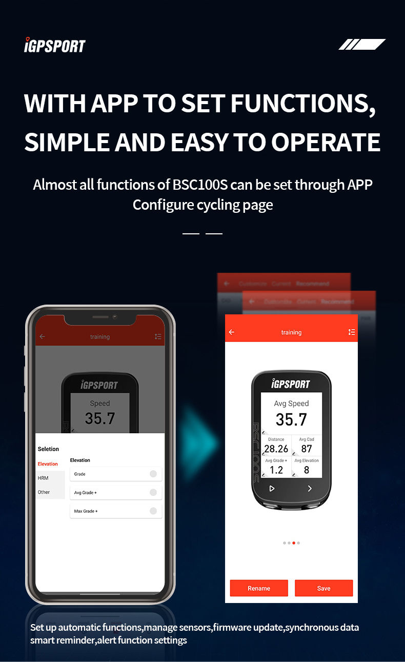 Thumbnail: GPS Bike Computer IGPSPORT BSC100S Cycle Wireless Speedometer Bicycle Digital St