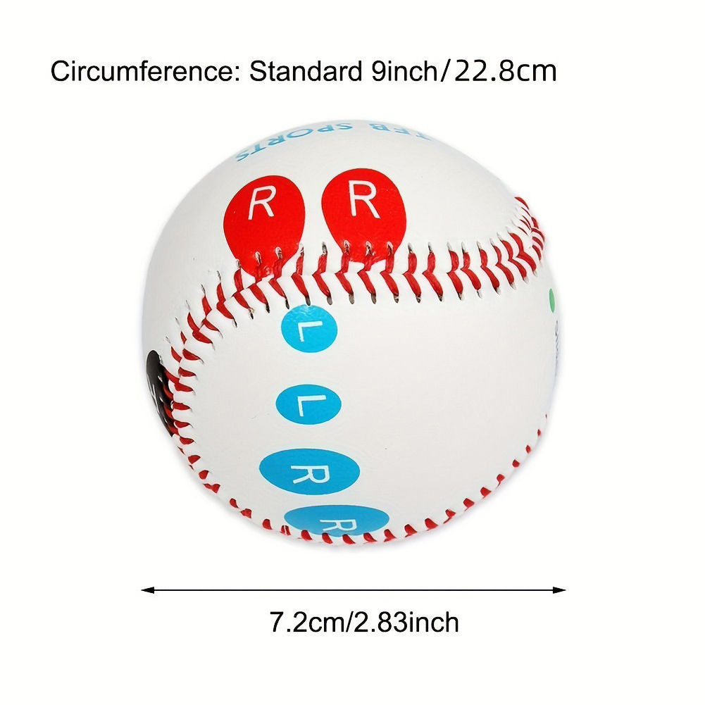 9 Inch Competition Training Baseball with Finger Placement Markers Outdoor Pract