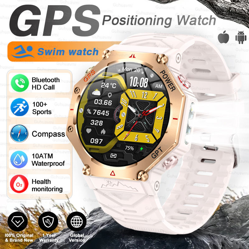 Thumbnail: T-Rex 3 Ultra Military Grade GPS Smart Watch 10ATM Waterproof Compass Altimeter 