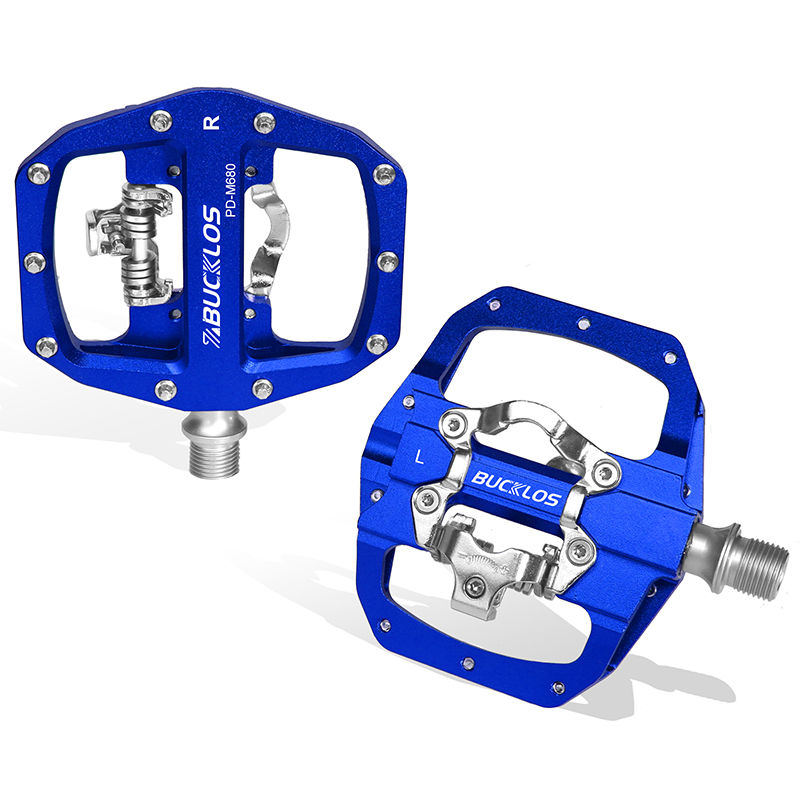 Thumbnail: BUCKLOS MTB Bike Pedal for SPD Dual Self-locking MTB Platform Pedals Footrest Mo