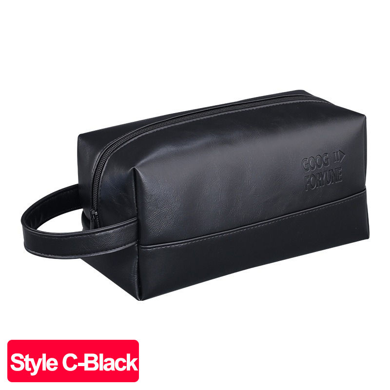 Miniaturbild: Men Business Travel Wash Toiletry Bag Waterproof PU Leather Bathroom Shaving Too