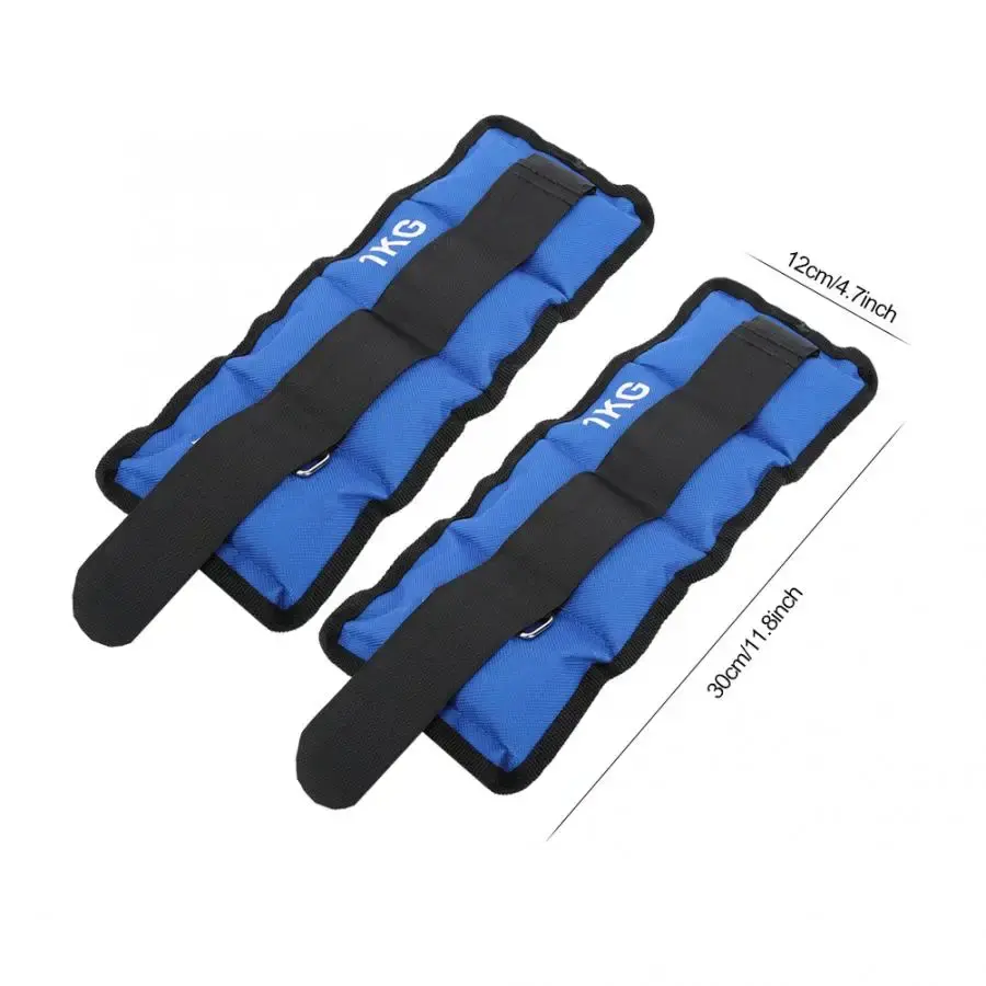 Miniaturbild: 1kg Adjustable Wrist Ankle Weights Iron Sand Bag Weights Straps Gym Exercise Fit