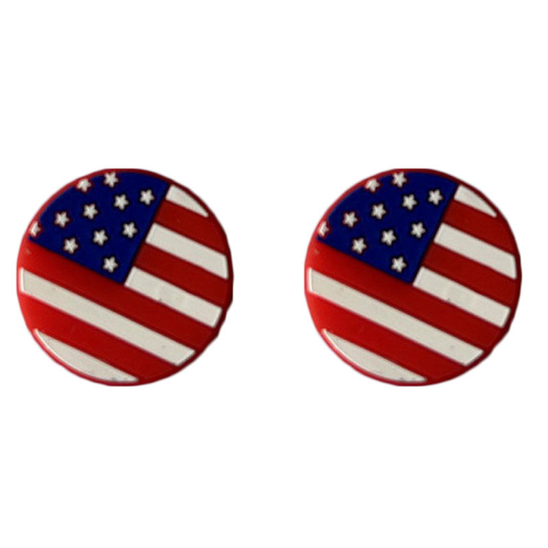 Thumbnail: 2Pcs Country Flag Shape Tennis Vibration Dampeners Silicone Tennis Dampeners Rac