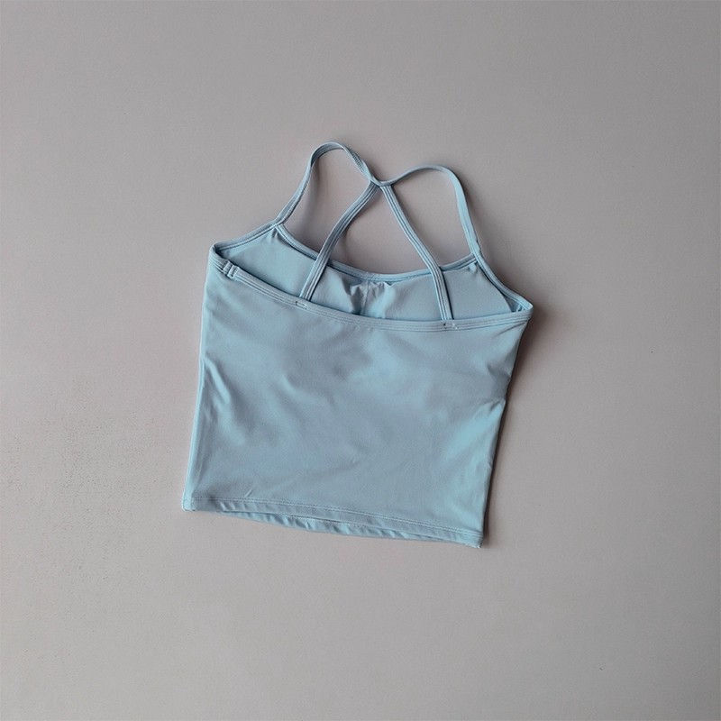 Thumbnail: Women's Cross Back Push-Up Yoga Sports Bra Comfortable Gym Tank Top Workout Fitn