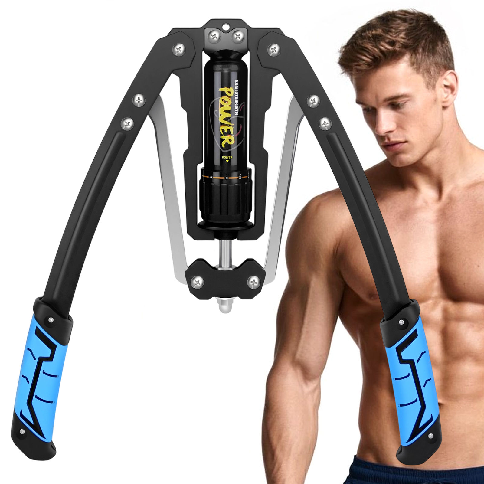 Power Twister, Adjustable Hydraulic Resistance 10-200kg, Chest Exerciser for men
