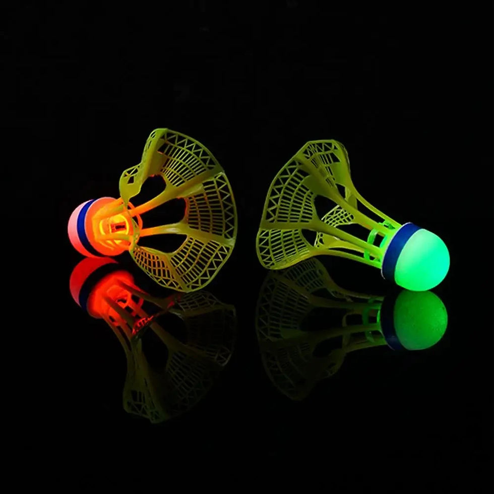 Miniaturbild: Glow-in-the-Dark LED Badminton Shuttlecocks (1/2/5 Packs): Windproof Design for 