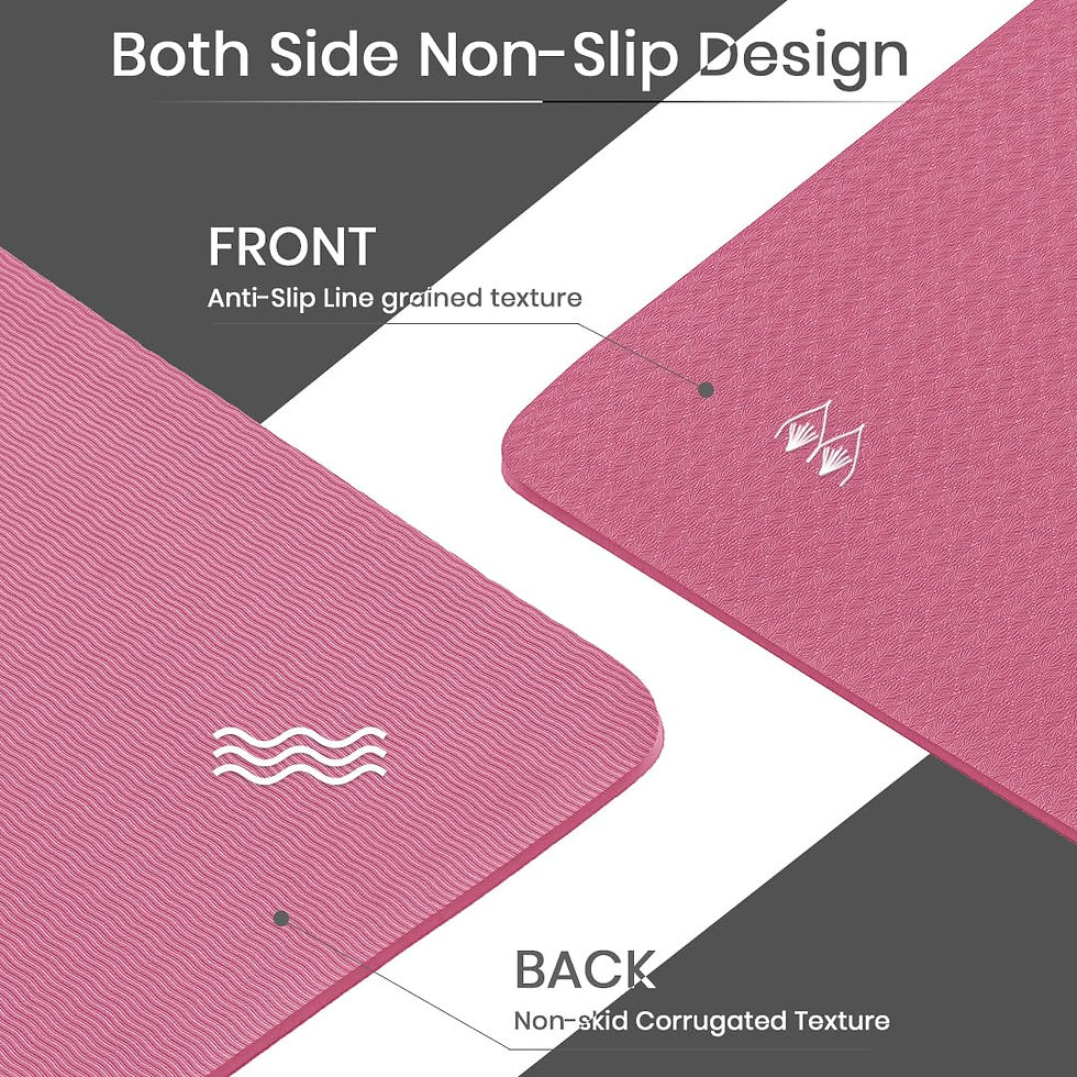 Thumbnail: Good Nite Yoga Mat Gymnastics Pilates Exercise Mat for Women Non-Slip Thick 6mm 
