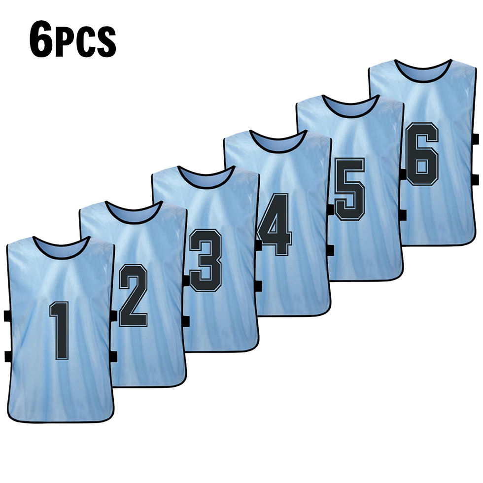 Thumbnail: 6PCS/2PCS Adults Soccer Pinnies Quick Drying Football Team Jerseys Youth Sports 