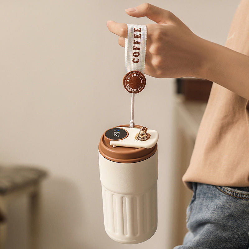 Thumbnail: 450ml Thermos Bottle Smart Display Temperature 316 Stainless Steel Vacuum Cup Of
