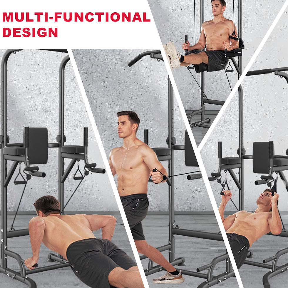 Miniaturbild: Power Tower Dip Station Pull Up Bar Adjustable Multi-Function Power Tower Abdomi