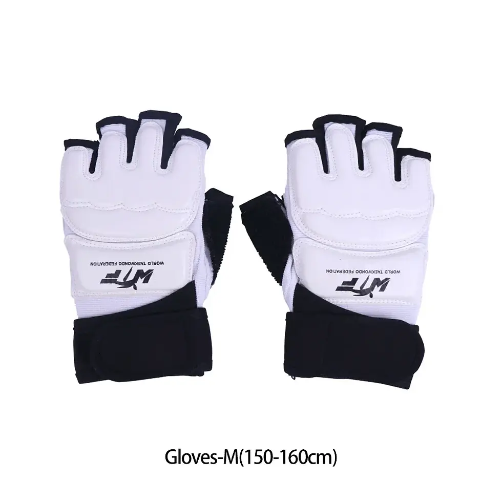 Thumbnail: 1 Pair Karate Gloves Taekwondo Equipment Half Finger Protector Boxing Hand Foot 