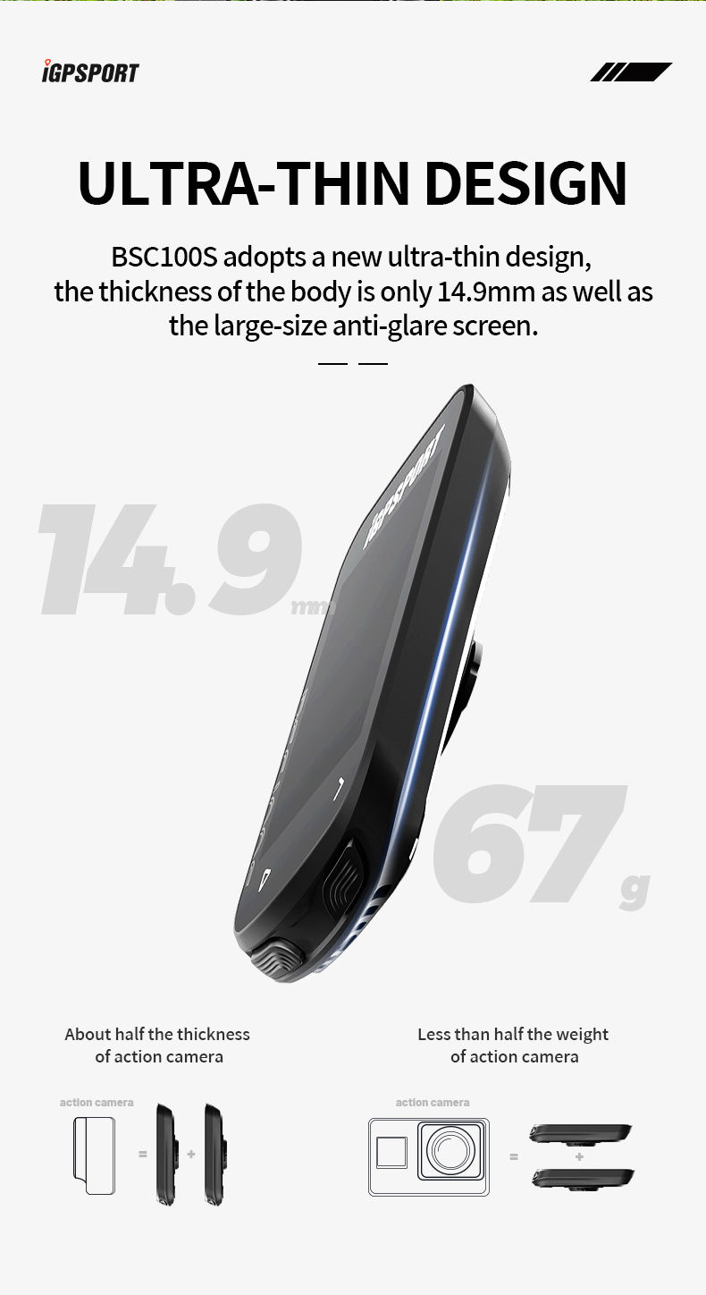 Thumbnail: GPS Bike Computer IGPSPORT BSC100S Cycle Wireless Speedometer Bicycle Digital St