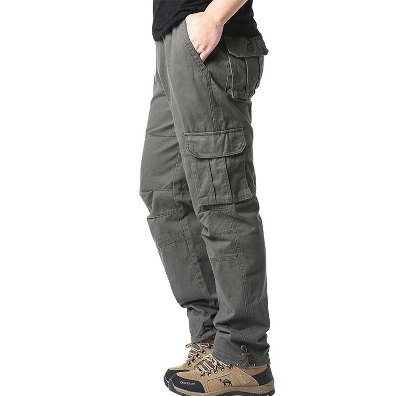 Miniaturbild: Large Pocket Loose Overalls Men's Outdoor Sports Jogging Tactical Pants Elastic 