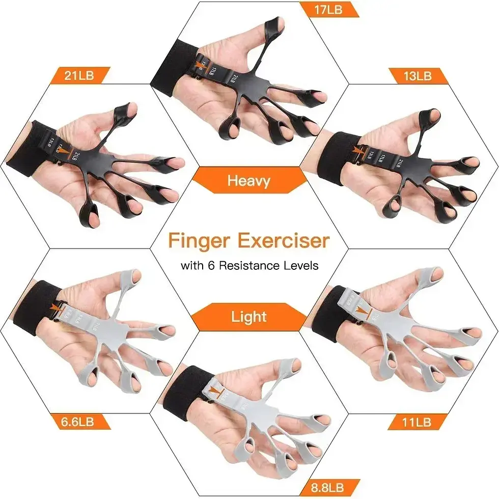 Miniaturbild: Hand Grip Strengthener Physical Tools Guitar Finger Trainer Training and Exercis