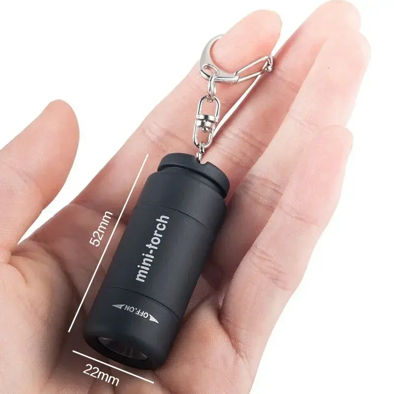 Thumbnail: USB Rechargeable LED Multifunctional Strong Light Pocket Keychain Flashlight Wat