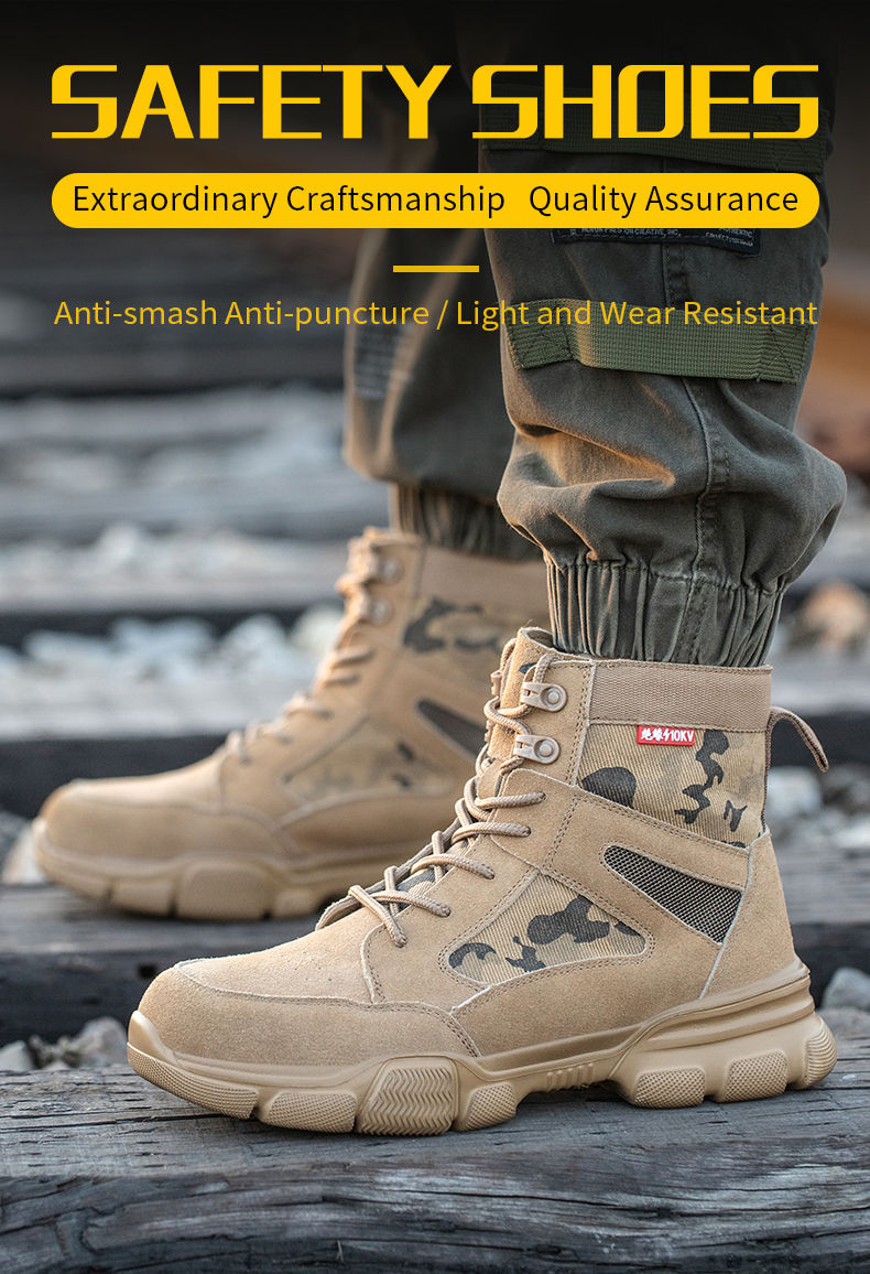 Miniaturbild: Outdoor Men Work Boots Safety Shoes Anti-puncture Safety Boot Work Steel Toe Sho