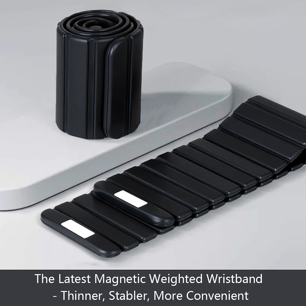 Thumbnail: Adjustable 1LB 2LB Magnetic Silicone Wrist Ankle Weight Bands For Women Men Yoga