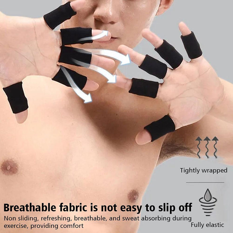 Miniaturbild: 10pcs Nylon Finger Sleeve Support Thumb Brace Protector Gear Breathable Elastic 