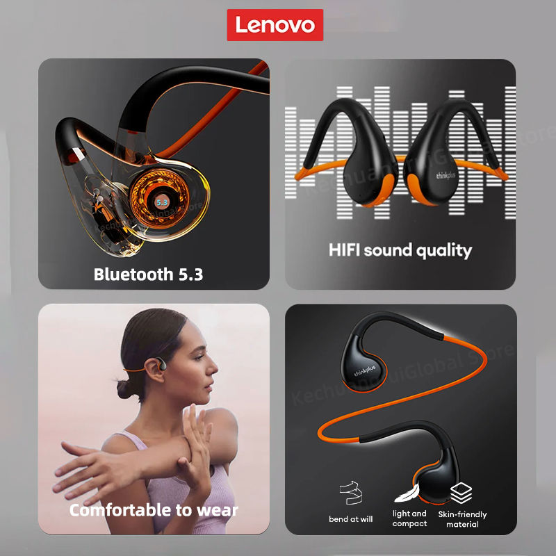 Thumbnail: Original Lenovo X7 Air Conduction Headphone Wireless Bluetooth 5.3 Earphones Bon